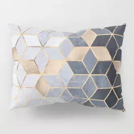 Soft Blue Gradient Cubes Throw Pillow by elisabethfredriksson | Society6