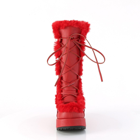 red fur boot
