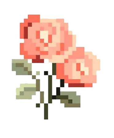 8-Bit Pixel Pastel Pink Flower