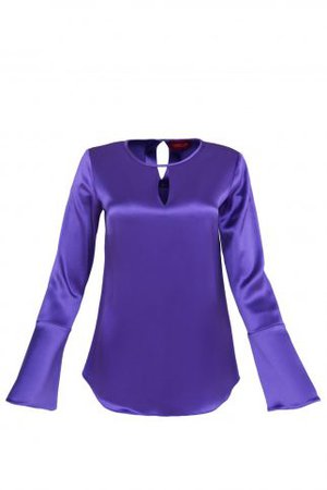 Flare sleeved indigo blouse - Hatue Couture - Anderson Club