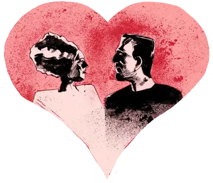 love horror movie couple Sticker by Bobbie St Andre
