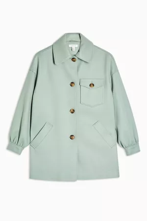 Sage Shacket With Wool | Topshop