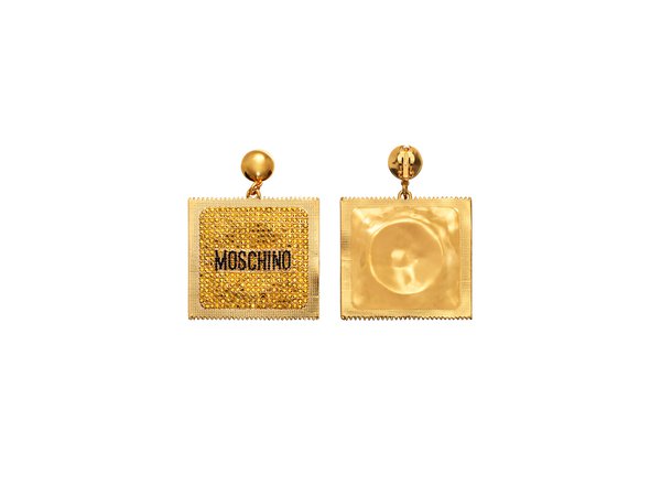 Moschino condom earrings
