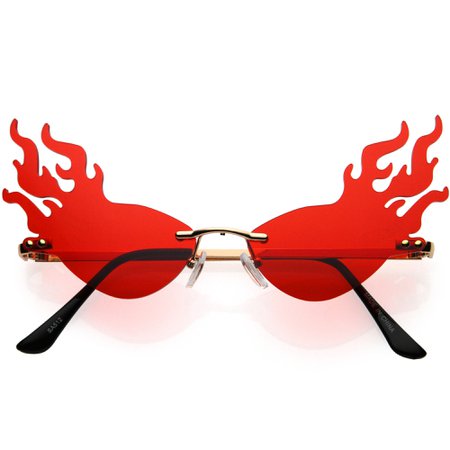 red fire flameless sunglasses -