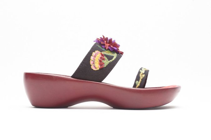 Robert Clergerie Vintage Platform Sandals with Floral | Etsy