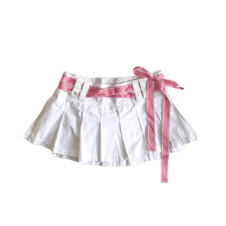 Abercrombie skirt white pink 2000s