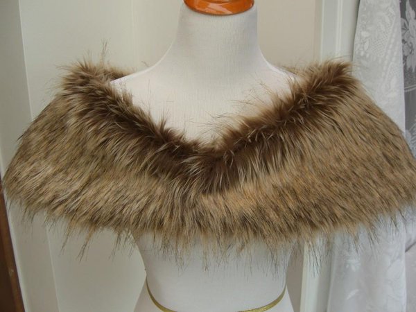 Faux Fur Shrug, Desert Fox Gold Faux Fur Shawl, Fur Stole, Wedding Shoulder Wrap #2633037 - Weddbook