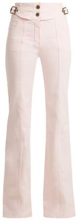 Mid Rise Flared Jeans - Womens - Pink