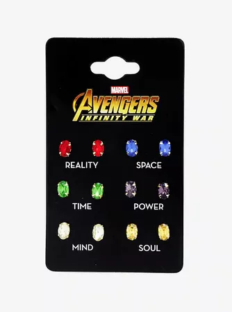 Marvel Avengers: Infinity War Infinity Stone Stud Earring Set