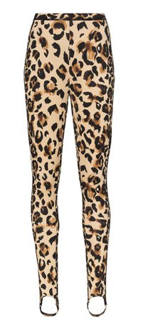 mugler leopard stirrup leggings
