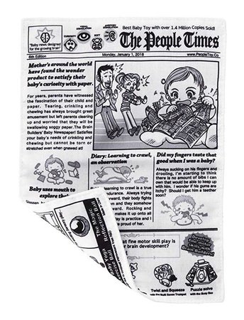 Amazon.com: people Brain Builders: Baby Newspaper - Crinkly Baby Toy: Toys & Games