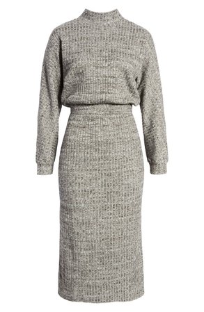 FLORET STUDIOS Ribbed Long Sleeve Sweater Dress | Nordstrom