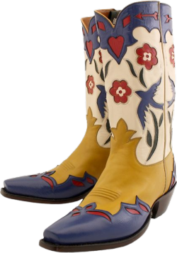 leather cowboy boots png