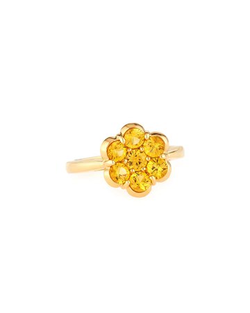 Bayco 18K Gold & Yellow Sapphire Flower Ring