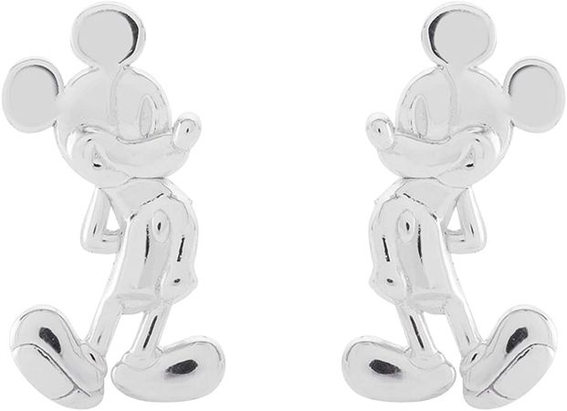 Amazon.com: Disney Classic Mickey Mouse Jewelry, Mickey Mouse Stud Earrings, Sterling Silver: Clothing, Shoes & Jewelry