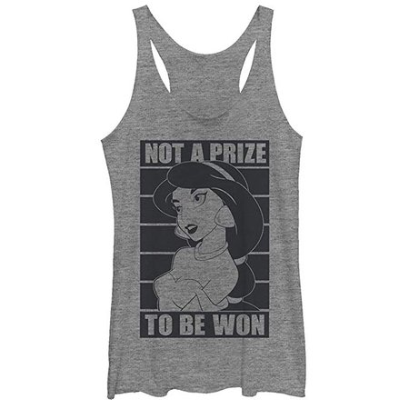 Amazon.com: Aladdin Women's Jasmine Not a Prize Racerback Tank Top: Clothing