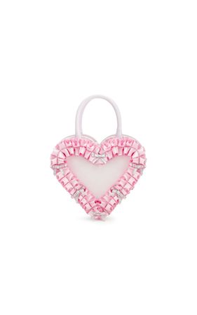 Mini Antoinette Satin Heart Bag By Mach & Mach | Moda Operandi