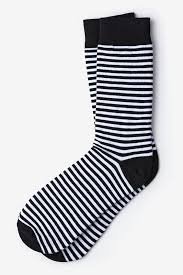 black and white striped socks