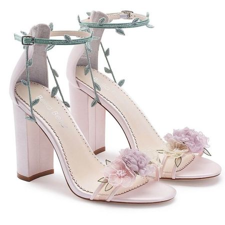 floral blush shoes
