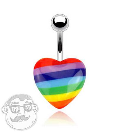Rainbow Belly Button Ring