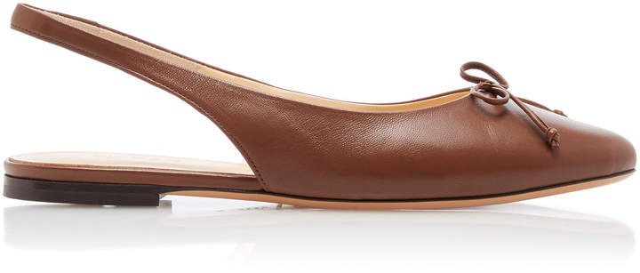 Toni Leather Slingback Flats Size: 35