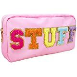 Amazon.com: Chenille Letter Makeup Bag with Letter Patches Nylon Makeup Bag Stuff Pouch Varsity Letter Cosmetic Bag Chenille Patch Travel Bag Toiletry Bag with Patches Preppy Patch Makeup Bag Stoney Clover Dupes : Beauty & Personal Care