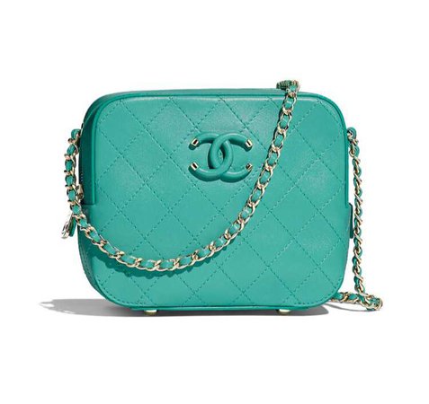 Turquoise Chanel Camera Bag