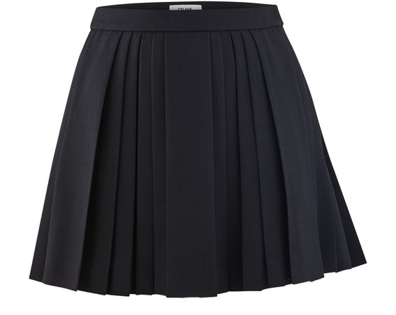 Women's Pleated wool mini skirt | CELINE | 24S