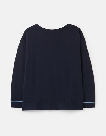 Vivianna null Slash Neck Sweater , Size US 6 | Joules US navy
