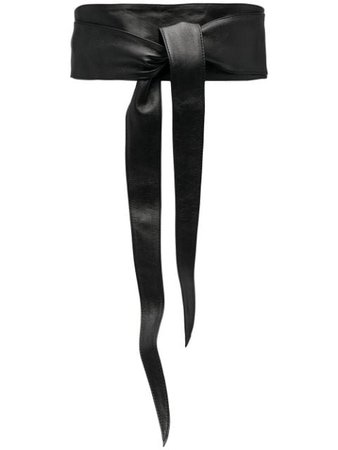 Federica Tosi tie-fastening leather belt black FTE21CT0800VPELLE - Farfetch