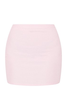 Candy Pink Crinkle Rib Mini Skirt | PrettyLittleThing USA