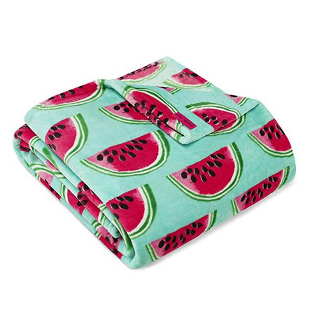 Amazon.com: Betsey Johnson Watermelon Picnic Throw 50 x 70 Aqua: Home & Kitchen