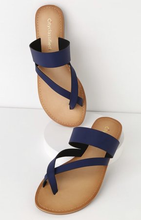 navy sandals