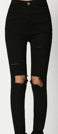 ripped black jeans