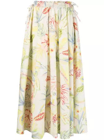 TWINSET floral-print Cotton Skirt - Farfetch