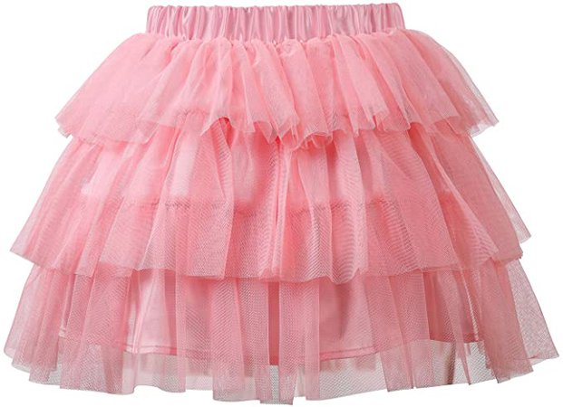 Littleforbig Women's Mesh Tulle Puffy Petticoat Tutu Ballet Bubble Short Ballerina Skirt Pink M at Amazon Women’s Clothing store