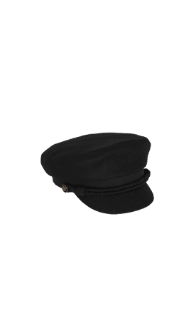 PEAKED CAP IN WOOL FELT AND LEATHER