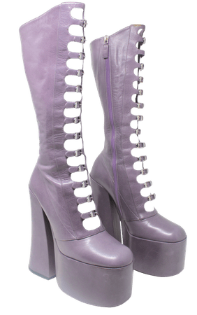 Marc Jacobs Lilac "Kiki" Platform Buckle Boots, AW16, EU 40 / US 10 – Pechuga Vintage