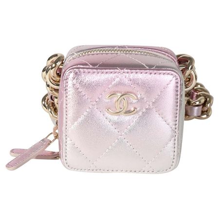 Chanel Metallic Lambskin Quilted Coco Punk Cube Bag