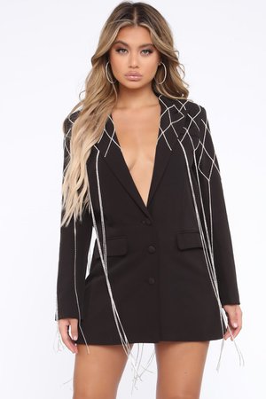 Business Mode Blazer Mini Dress - Black – Fashion Nova