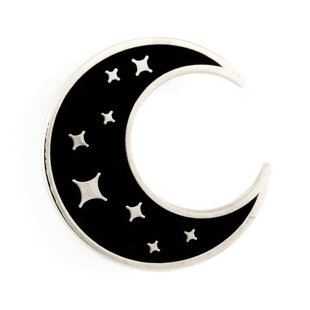 Crescent Moon Enamel Pin | Etsy