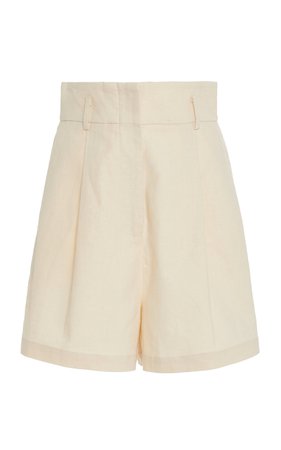 St. Agni Ranger Linen-Blend Shorts Size: M