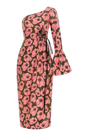 Cadillo Botanico Rosa Asymmetric Maxi Dress By Agua By Agua Bendita | Moda Operandi