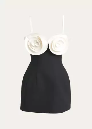 Valentino Garavani Rosette Bust Sleeveless Mini Dress - Bergdorf Goodman