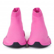 Balenciaga Pink Knit Sock Sneakers