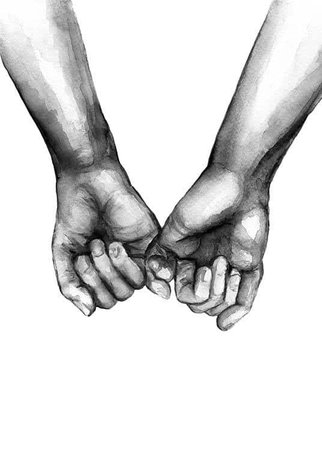 Watercolor Hands No3 Poster - Loving hands - Desenio.com