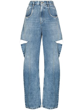 Maison Margiela distressed straight-leg jeans - FARFETCH