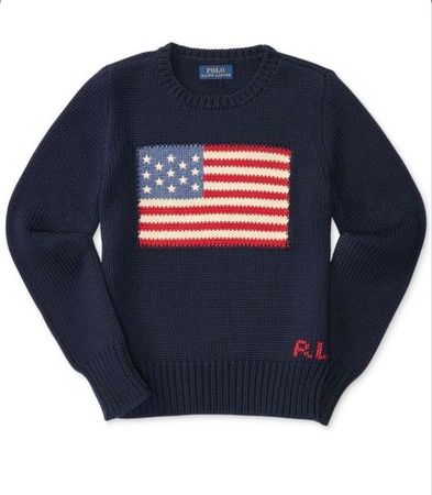 rl american flag sweater