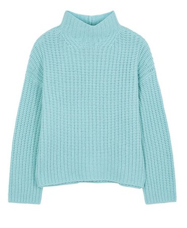VINCE blue chunky knit wool blend jumper