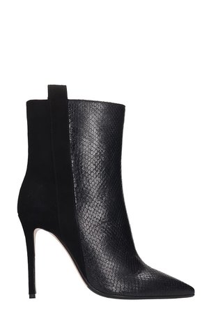 The Seller Ankle Boots In Black Suede And Leather